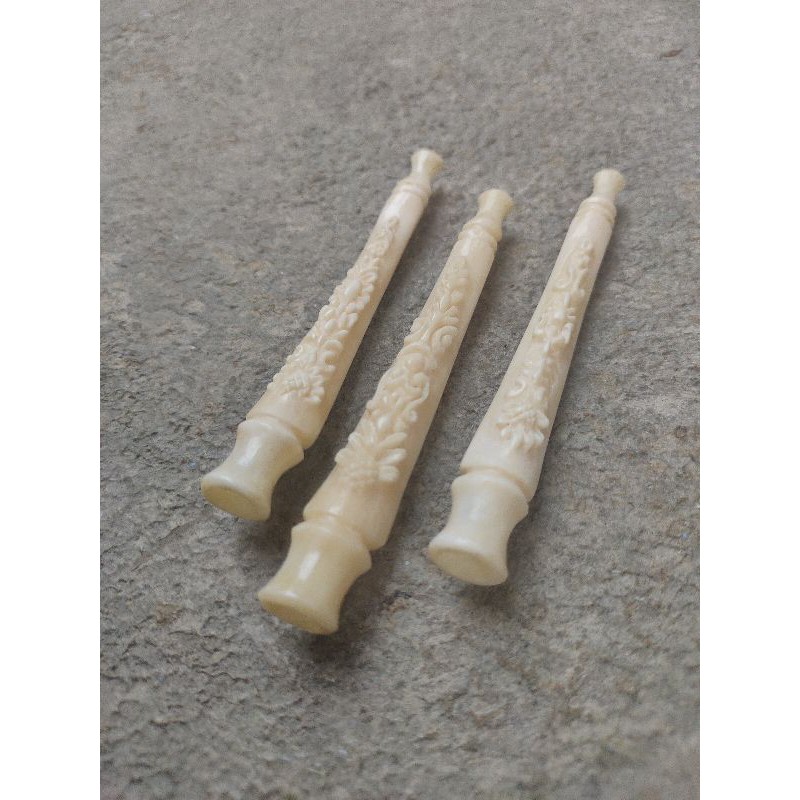 pipa rokok once tulang sapi asli model ukir 3d