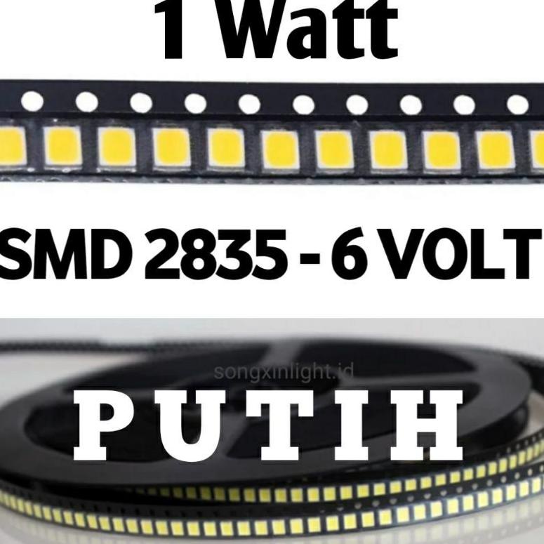 Cfd31au22ᴰ ▫ 100 PCS CIP LED SMD 6v 2835 LG PUTIH 6