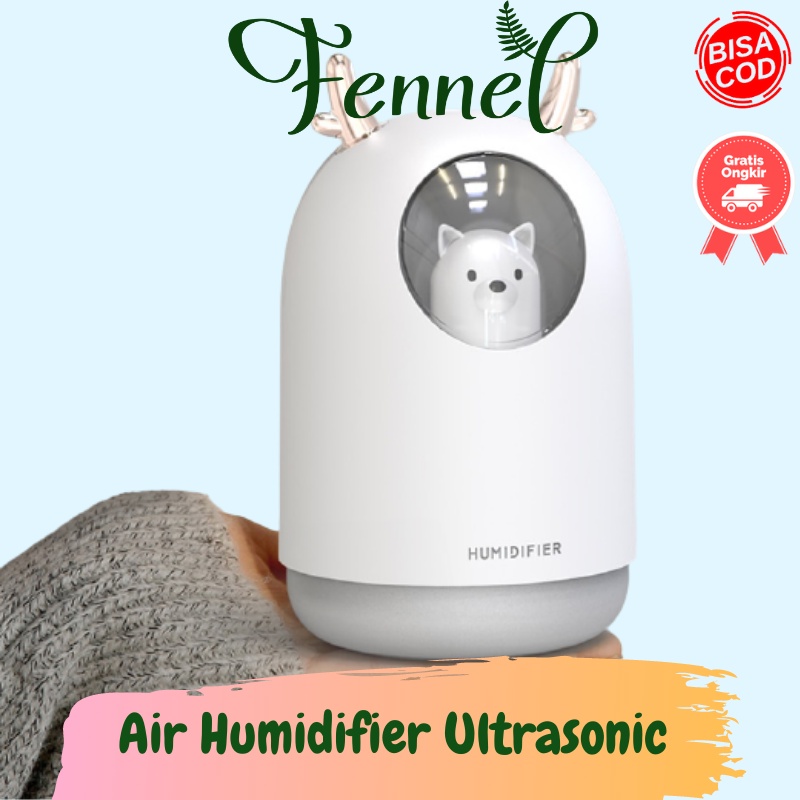 Air Humidifier Ultrasonic RGB Model Kucing 300ml M106