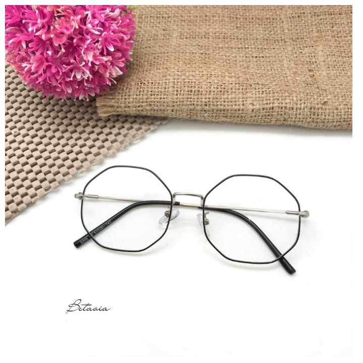 FRAME KACAMATA MINUS HIVI HEXAGONAL + LENSA ANTIRADIASI