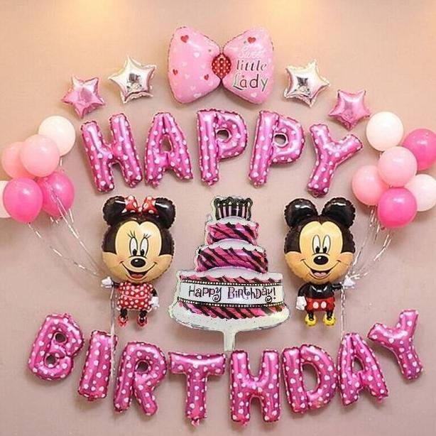 Paket Dekorasi Ultah Minnie Mickey Mouse Hias Perlengkapan Ulang Tahun