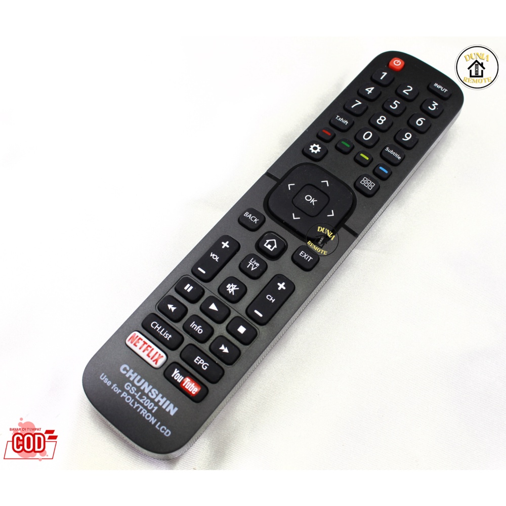 Remot Remote TV HISENSE Smart TV LED LCD GS L2001 tanpa setting