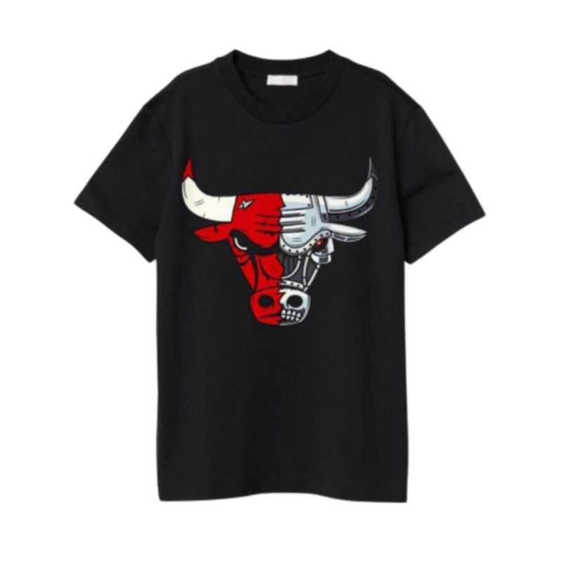 KAOS CHICAGO BULLS LOGO BANTENG MUKA DUA BISA COD
