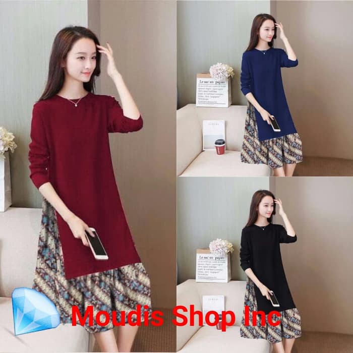 DRESS COMBI BATIK  Terusan