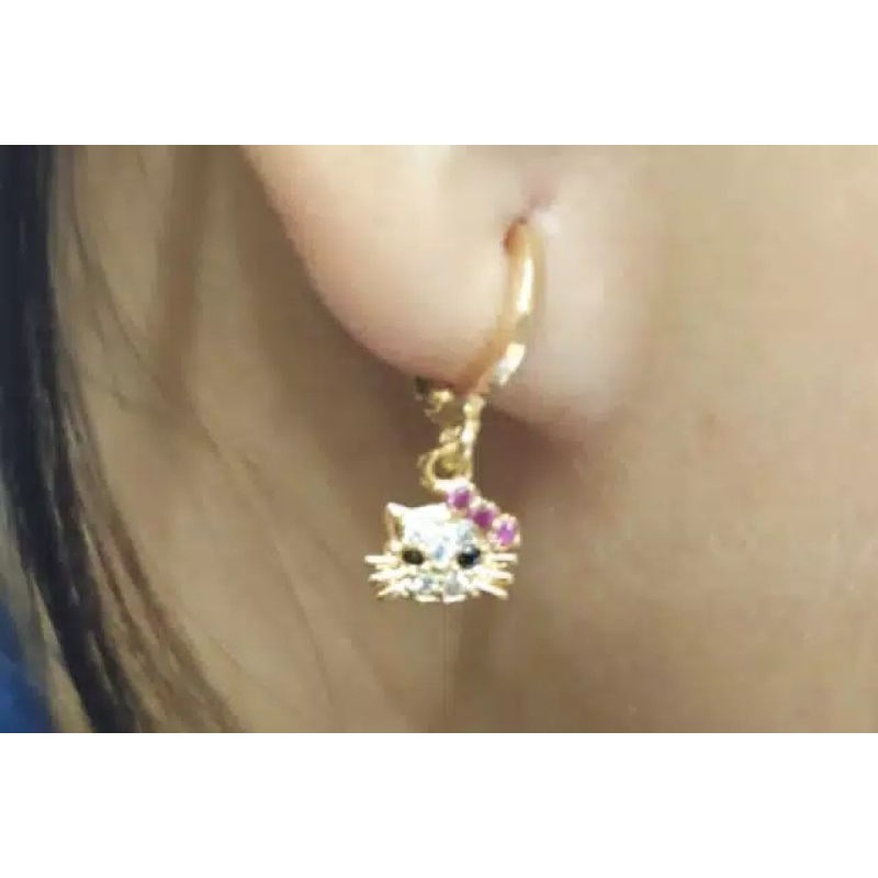 tiara] anting wanita / anting helo kity / anting lapis emas / anting helokity / replika emas