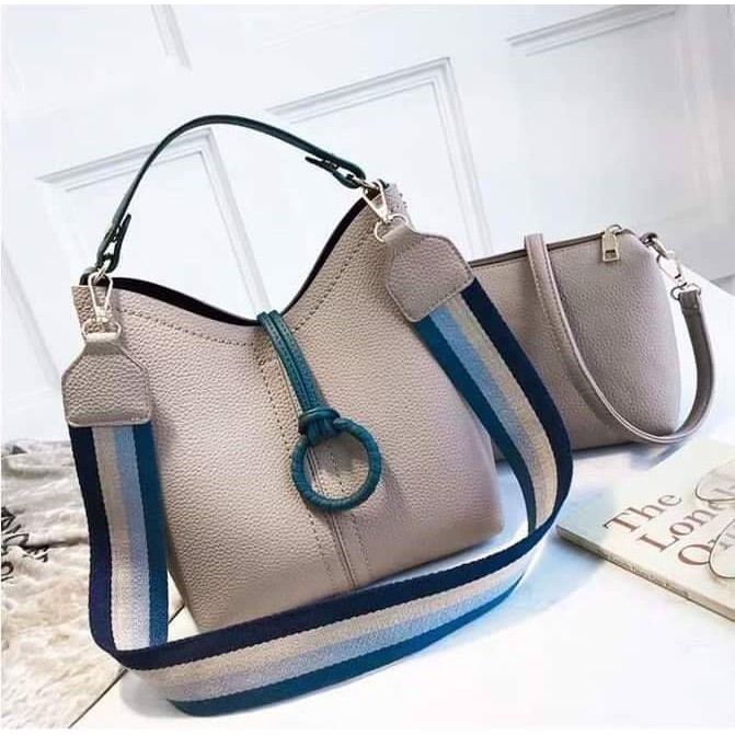 LT 1494 RISCE TAS 2IN1 TAS TOTE IMPORT WANITA CEWEK PEREMPUAN JAKARTA BQ 2410 bEL 375 GI 02959