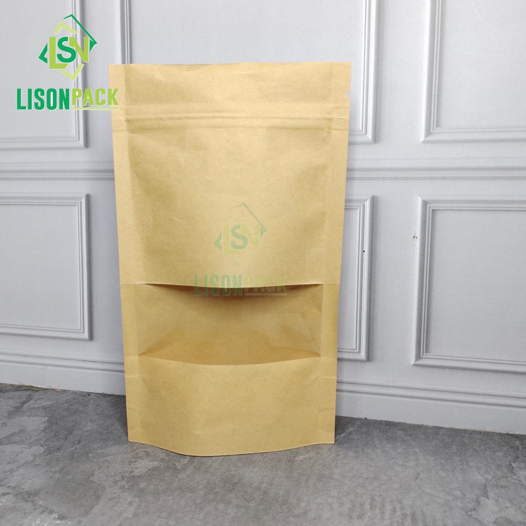 

Standing Pouch Window Paper Craft Coklat 100gr