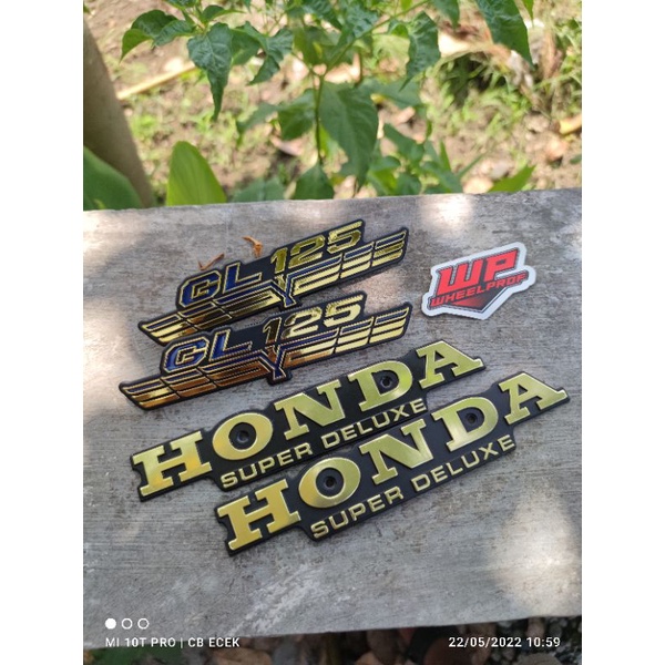 emblem tangki gl100 set emblem tempong bok aki gl125 emblem garuda gl 125