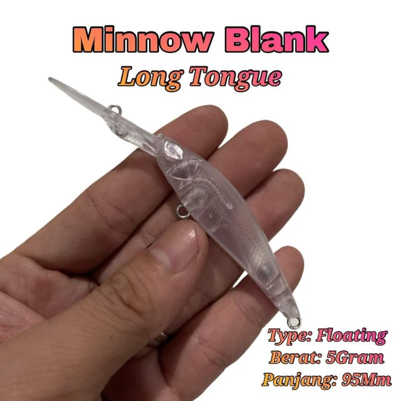 Blank minow long tongue 5 gr floating costum ultralight maker