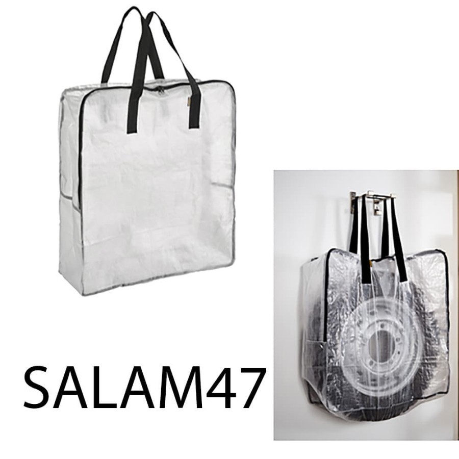 DIMPA Tas penyimpanan / laundry bag / organizer bag transparan TAS PLASTIK kantong laundry belanja