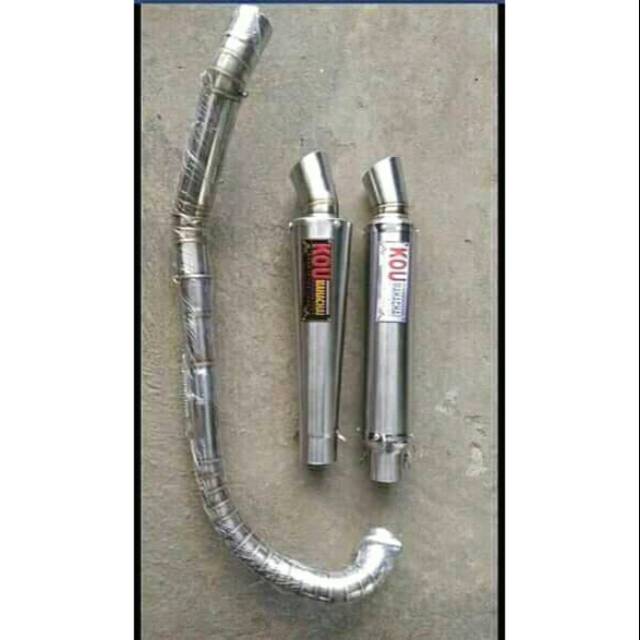 Knalpot KOU TITAN FULL LAS CACING SATRIA FU SONIC KNALPOT KOU TITAN SATRIA FU LEHER FULL LAS CACING