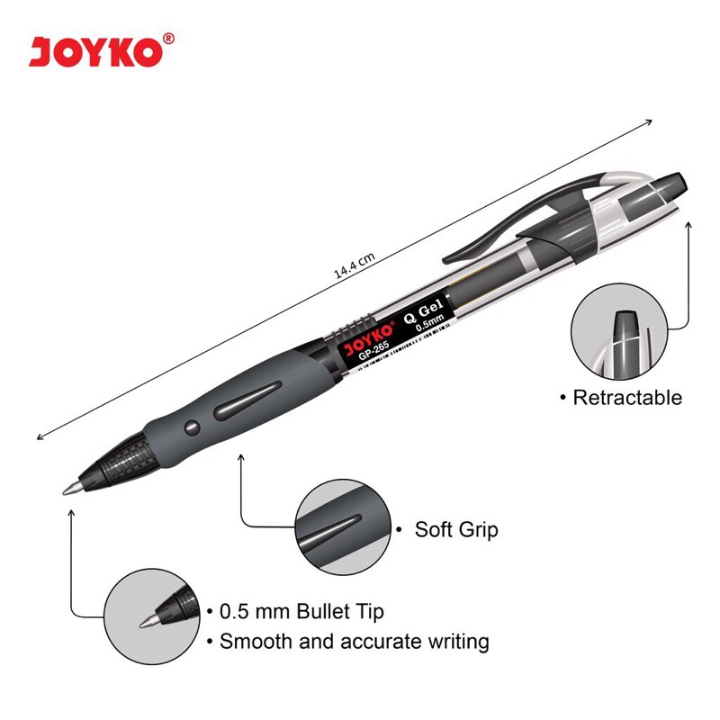 

Pulpen Gel Joyko GP-265 Q Gel 0.5mm Gel Pen