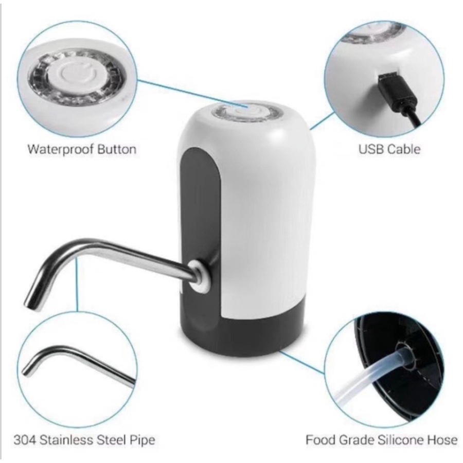 IKILOSHOP Recharge led automatic water dispenser pompa galon elektrik