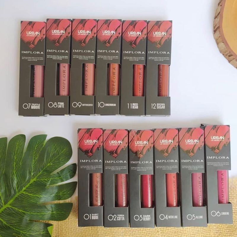 [GRATIS ONGKIR] READY 12 WARNA ORIGINAL Implora Urban Lip Cream Matte Krim BPOM Resmi Baru Lipcream 