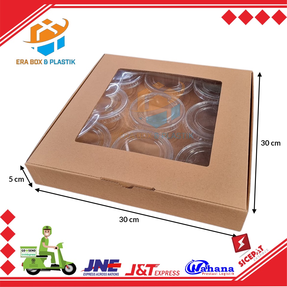 Kardus Box Pizza Serbaguna | Karton Die Cut | Uk. 30x30x5 cm | 1 Pack @10 Pcs