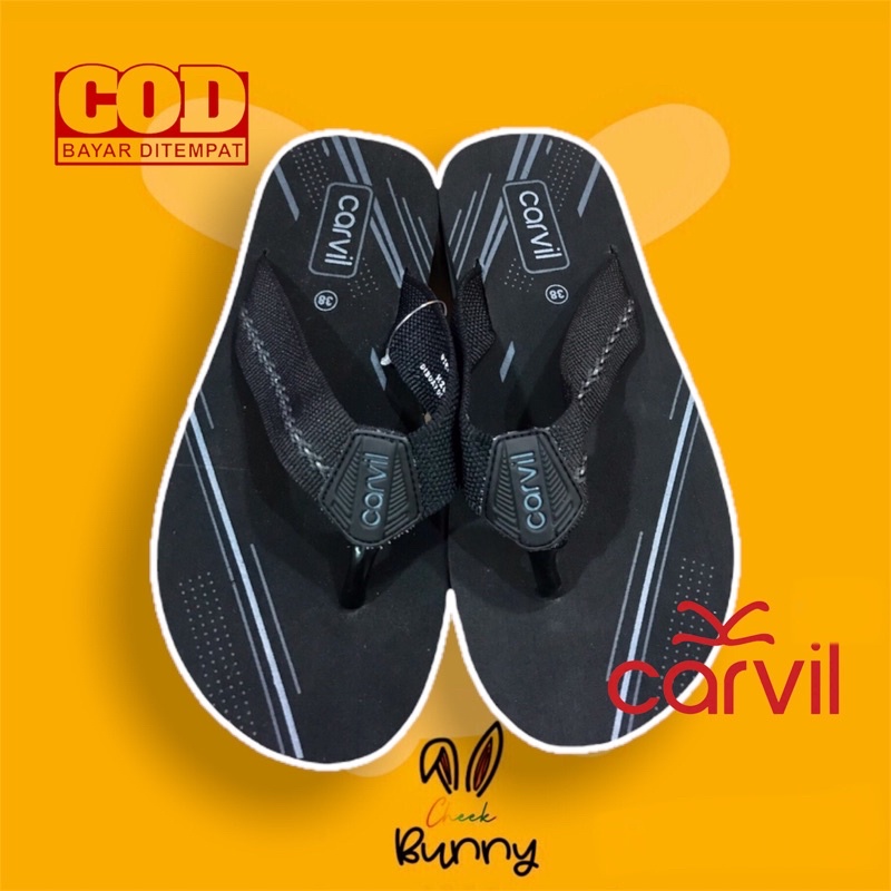 SANDAL JEPIT BY CARVIL SANDAL GUNUNG JEPIT SANDAL KARET JEPIT SANDAL CARVIL COWO SANDAL HITAM KARPIL