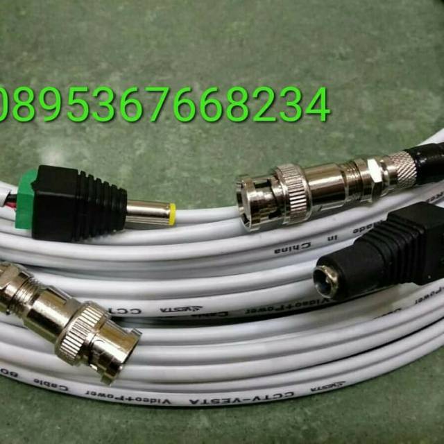 Kabel Camera CCTV jadi 50 Mtr RG59 plus Power