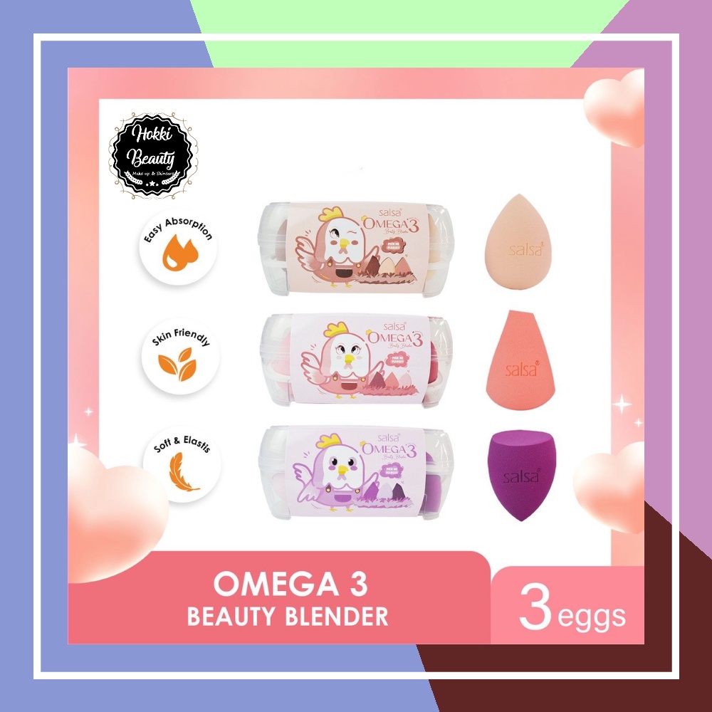 SALSA Omega 3 Beauty Blender - Sponge Makeup - Sponge Bedak