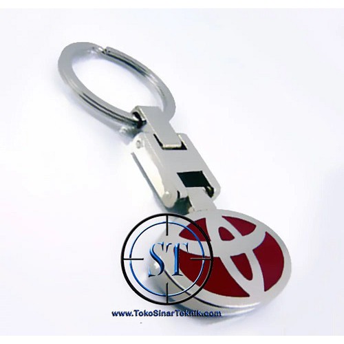 Gantungan Kunci Lambang Toyota Stainless Steel Keren Cool Gaul Kinclong Keychain Hobi Kado Souvenir