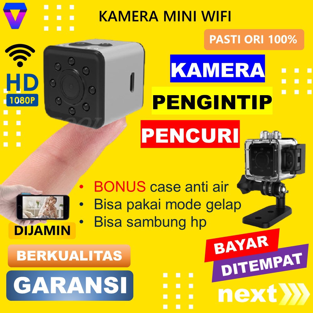 CAMERA MINI KAMERA MINI PENGINTAI CCTV MINI CAMERA KAMERA KECIL SPY SQ13 MINI CAMERA WIFI FULL HD