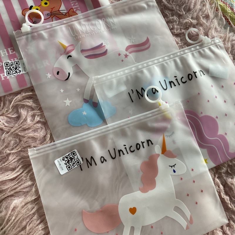 POUCH MAKE UP POUCH ALAT TULIS UNICORN ZIPPER POUCH