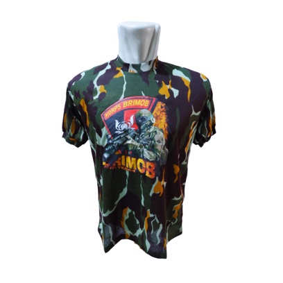 Kaos Oblong Loreng Logo BRIMOB - Logo Besar