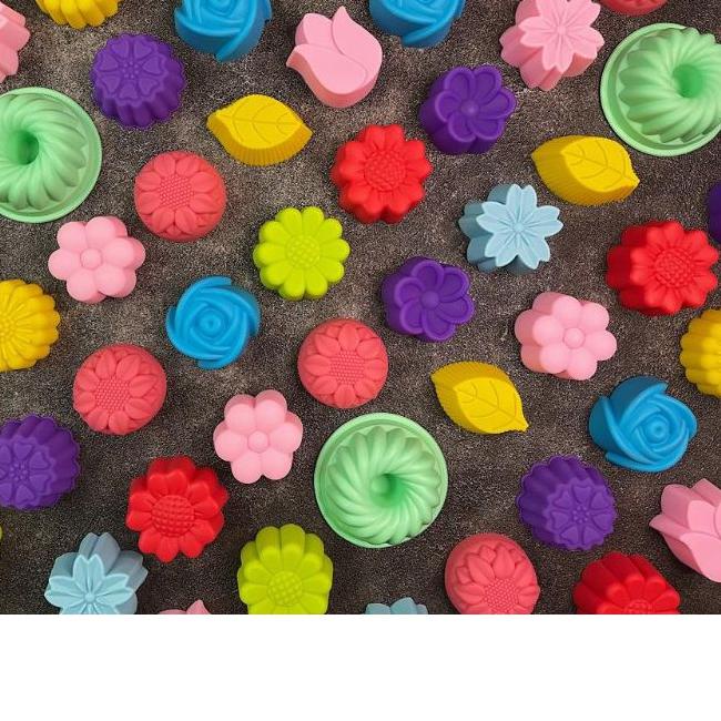 ➦ Cetakan Silicone Bunga isi 5pcs / Cetakan Silicone / Cetakan Silikon / Cetakan Puding Silikon ➵