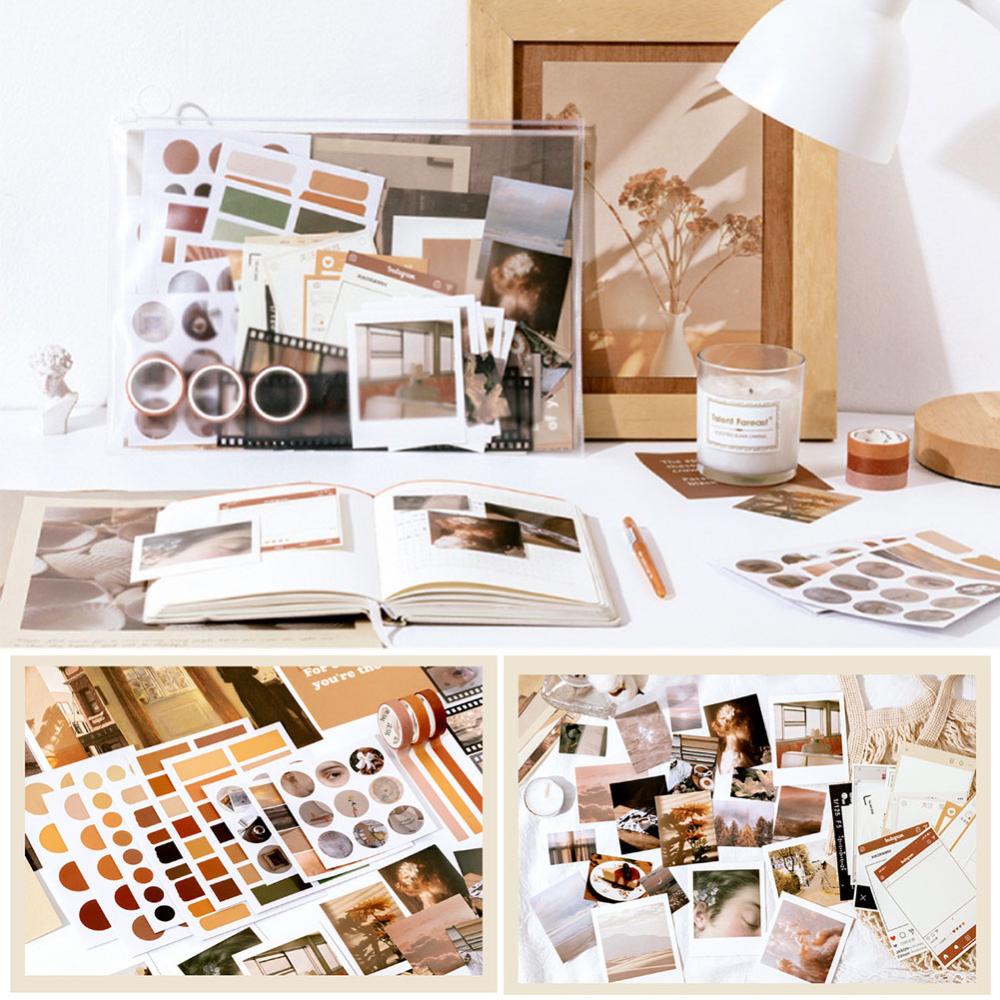 Timekey 64pcs / Pak Stiker Kertas / Selotip Washi Motif Kartun Lucu Untuk Dekorasi Scrapbook / Jurnal F6K7