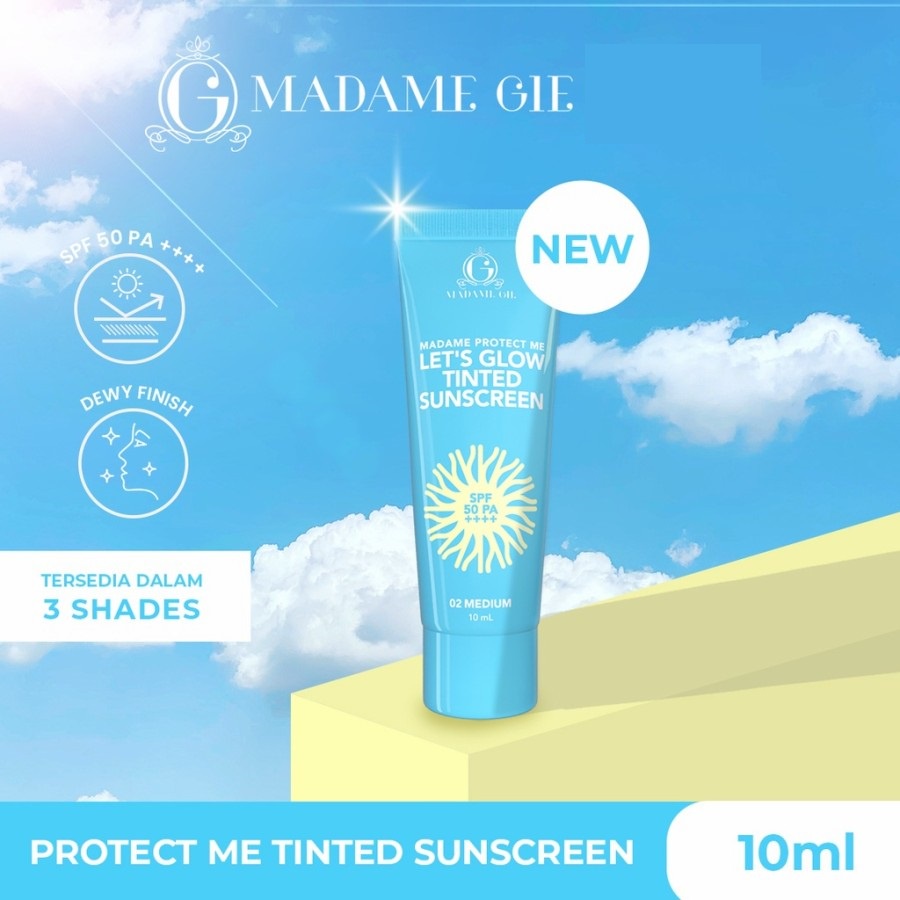 ★ BB ★ Madame Gie Protect Me Let's Glow Tinted Sunscreen SPF 50 PA ++++ - 10ml - 35ml | Sunscreen