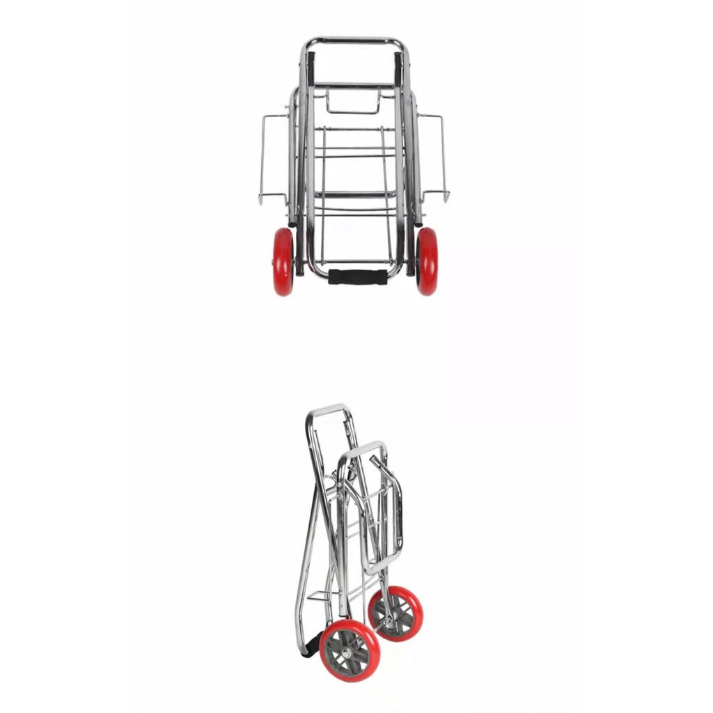 TROLI LIPAT BARANG / DORONGAN BARANG / TROLI PASAR/WARNA SILVER