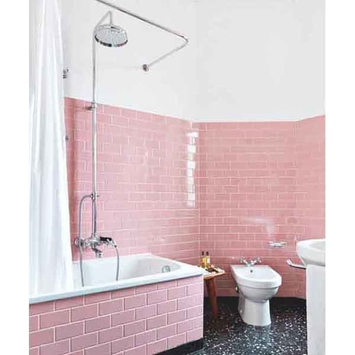 INDAHKERAMIK Keramik dinding subway 10x20 (non-bevel) Glossy Pink