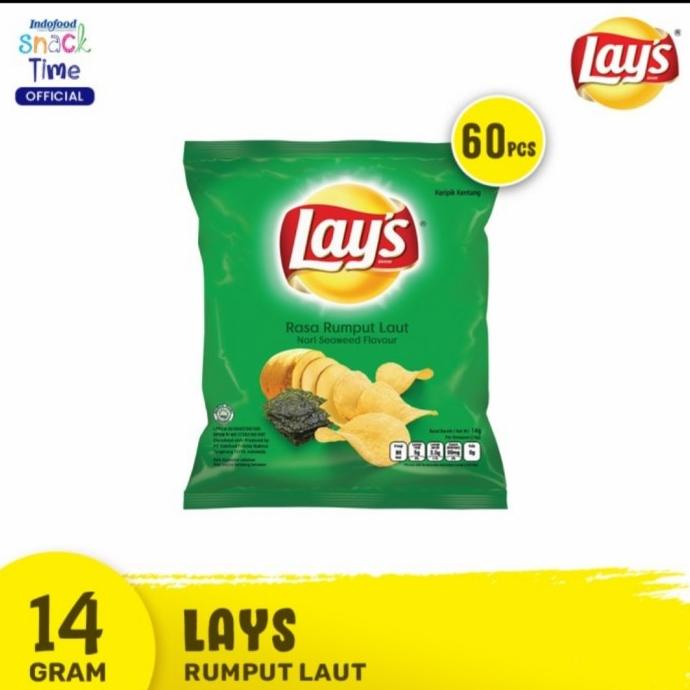 

Lay's rumput laut 14 gr ( 60 pcs )