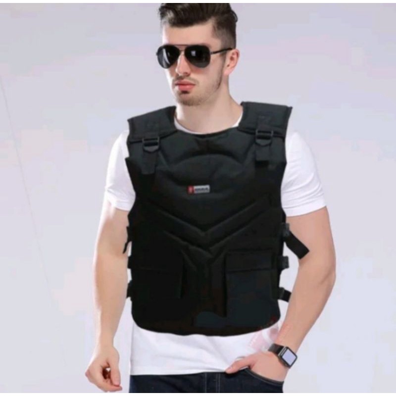 Rompi motor pelindung dada / anti angin / body protector bikers model army kualitas premium