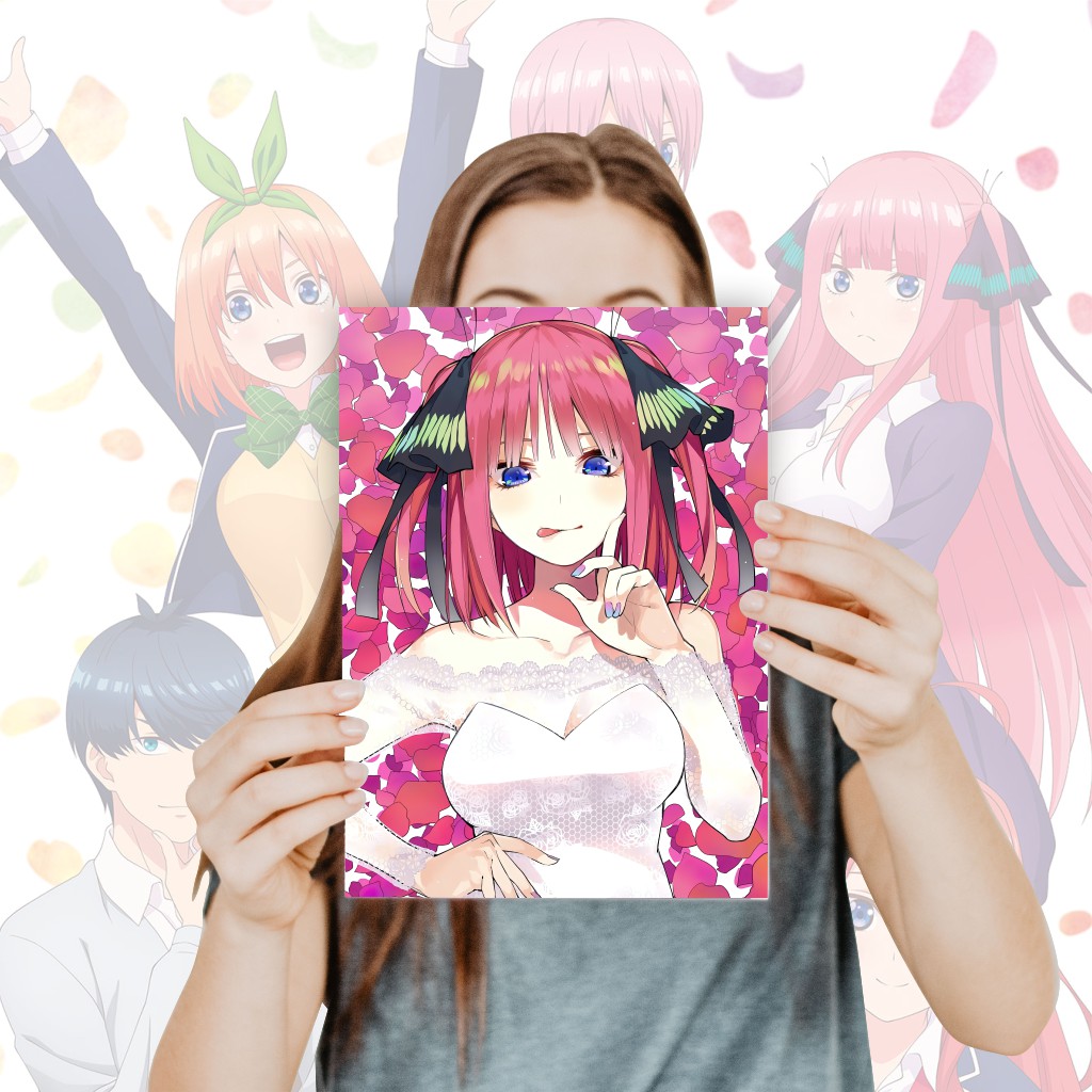 Poster Go Toubun No Hanayome Anime Size A4+ - Ichika Nino Miku Yotsuba Itsuki Fuutaro-2 Nino A