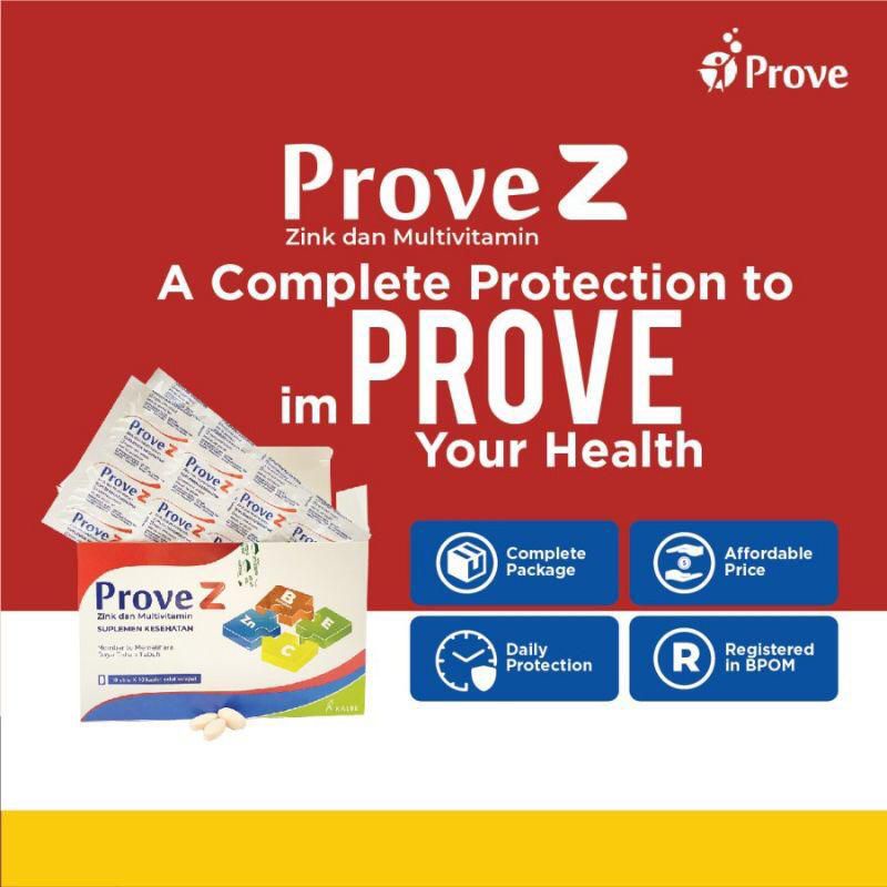 PROVE Z Multivitamin Plus Zinc Per Strip Isi 10 Kaplet