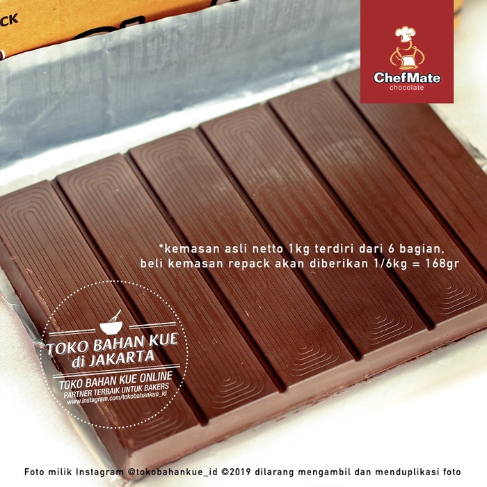 

Siap Kirim Chefmate - Dark Chocolate Compound 1Kg Cokelat Batang Coklat Baking