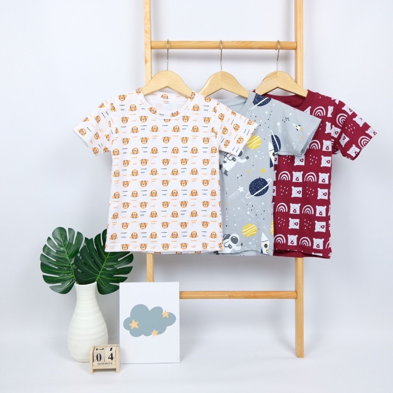 Kaos Anak Unisex Printed Motif T-shirt 1-6 Years