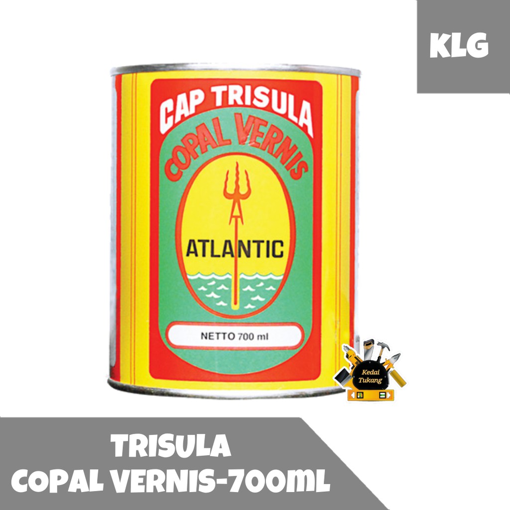 KEDAI TUKANG - TRISULA - Copal Vernis Atlantic Ocean 700ml - Cat Vernis Kayu Bambu
