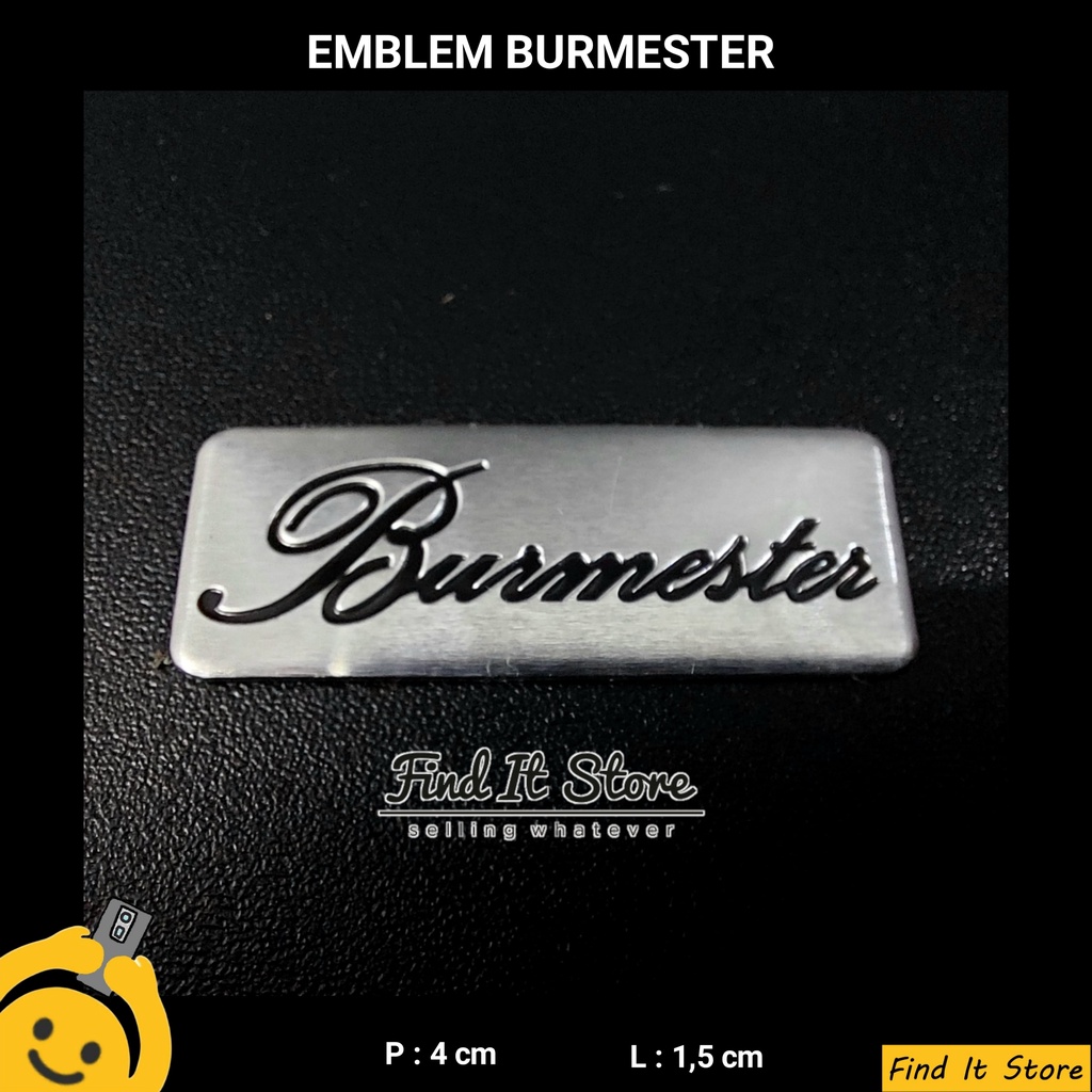 Emblem 3D Burmester Tulisan Kotak badge speaker (bkn fender dynaudio meridian focal)