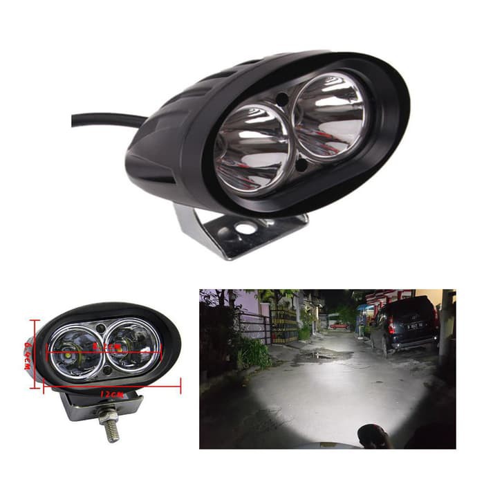 Lampu Tembak LED OWL Bulat 2 Mata 20 Watt Super Terang