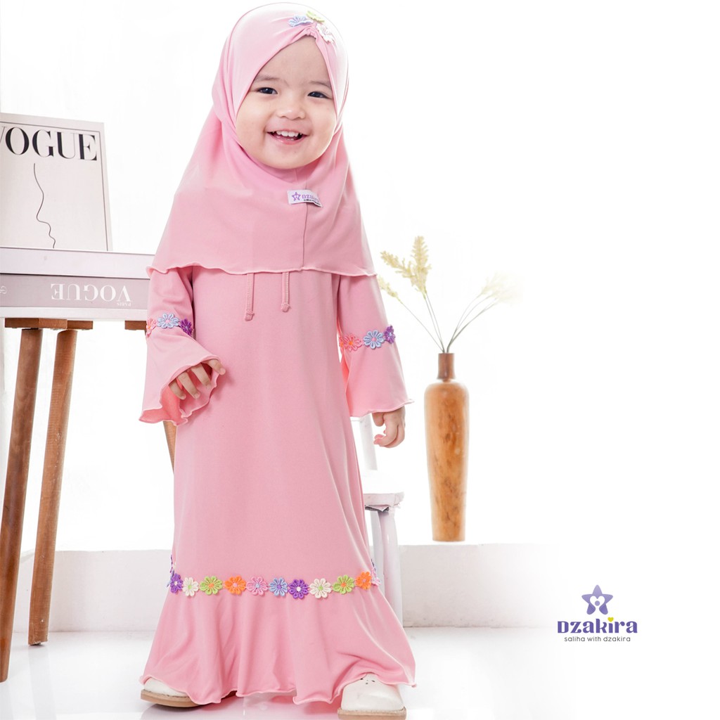 GAMIS BAYI 0-2thn RENDA BUNGA MELATI PELANGI KANAYA DUSTY JERSEY TWIST PREMIUM ORIGINAL by DZAKIRA