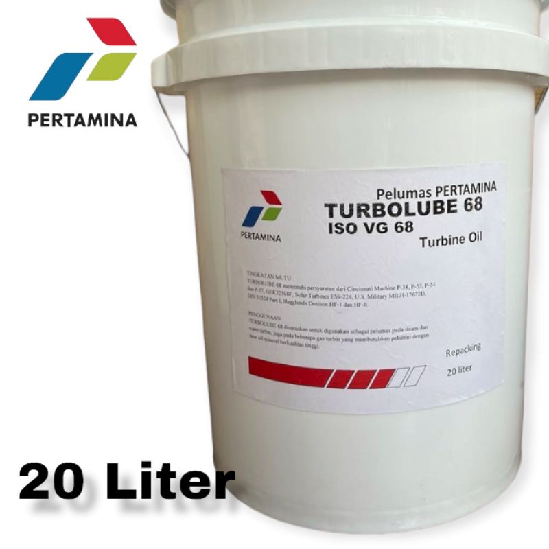 Oli Turbin PERTAMINA TURBOLUBE 68 Pelumas Turbin iso vg 68 isi 20 Liter