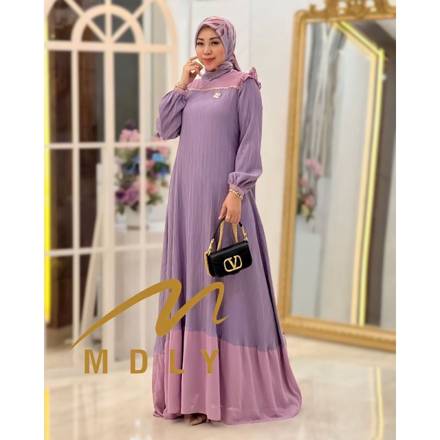 Gamis Stelan Wanita Camila Dress By Mdly 3037