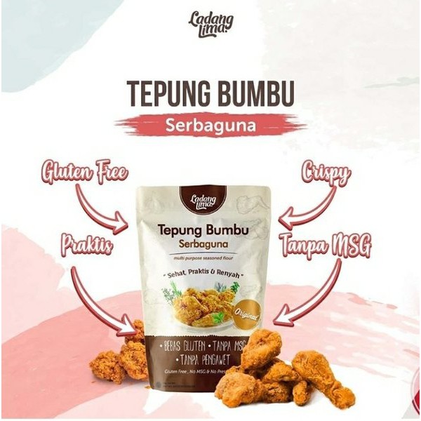 Ladang Lima Tepung Bumbu 150 gr - Tanpa MSG - Bebas Gluten