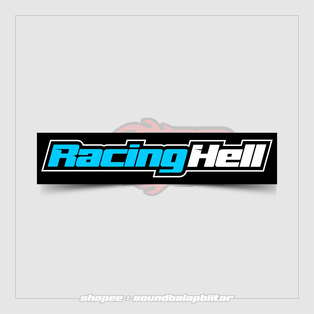 Stiker Motor Racing Vynil Anti Air  - Racing Hell Biru - Soundbalapblitar