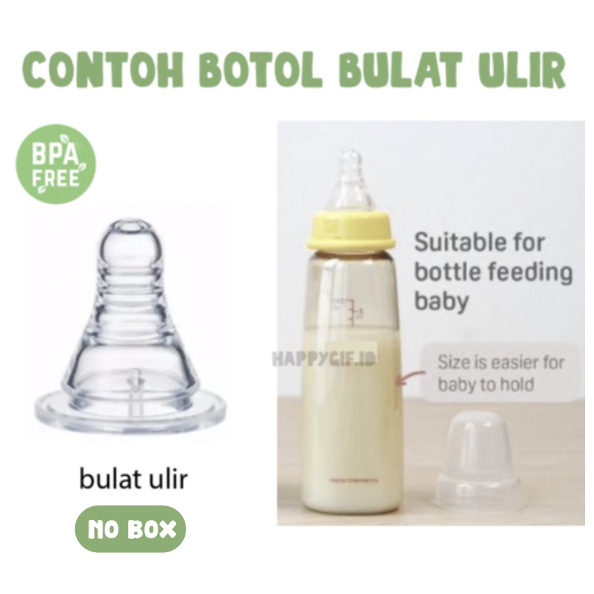 DOT PIGEON PERISTALTIC PLUS WIDE NECK NIPPLE PUTTING Silicone Empeng Silikon BPA free-BULAT ULIR
