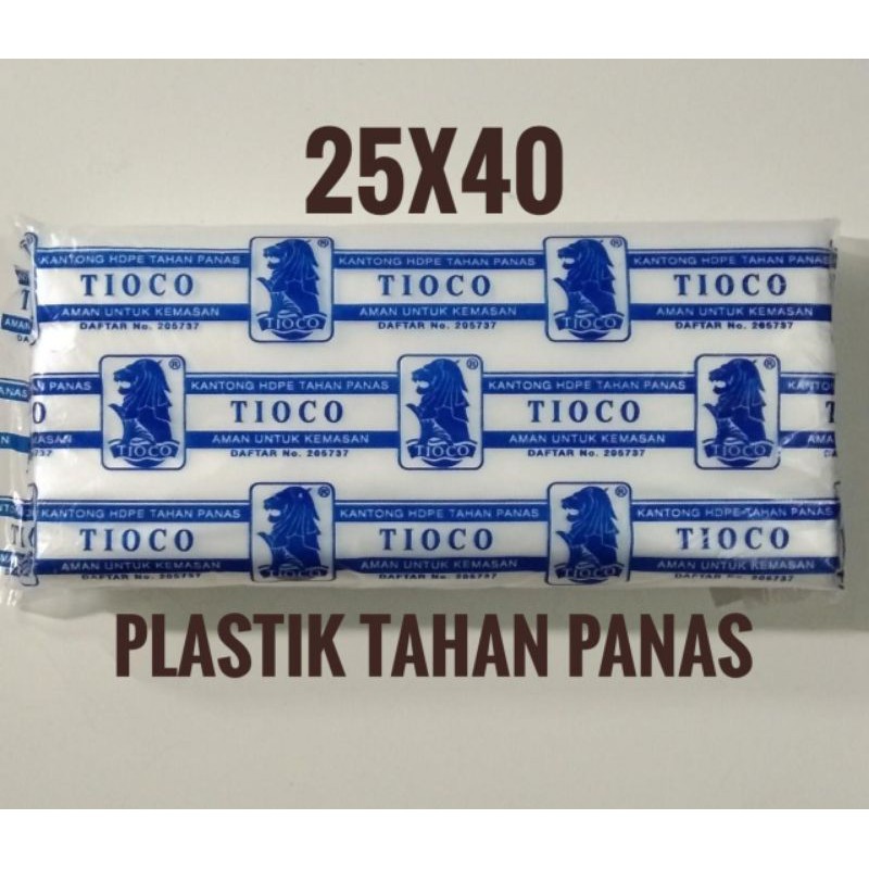 Plastik Tahan Panas Tioco HDPE anti panas 25x40 - 30x45 plastik tahan panas buram