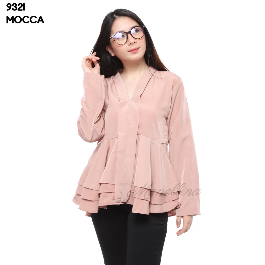 Monellina 9321 Baju  Blouse  Atasan Murah Wanita Kekinian 