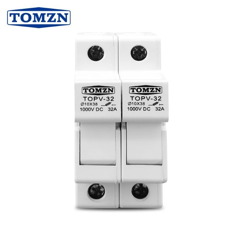 Fuse Holder 2P Paralel 10x38Mm 1000V TOMZN TOPV-30 Tegangan Tinggi Solar PV