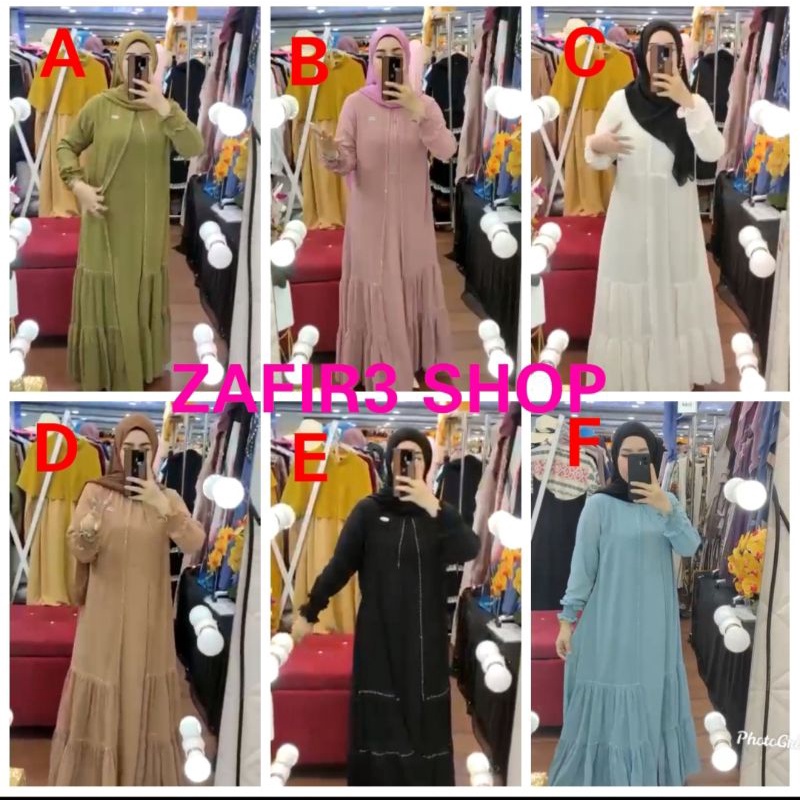 READY NIRINA ABAYA GAMIS APLIKASI SWARO BY MISS JASMINE ORIGINAL M2Y